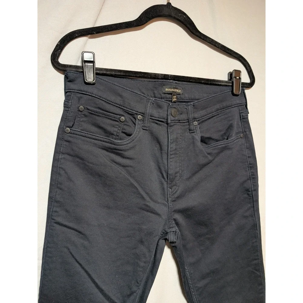 Banana Republic Black Slim Fit Cotton Stretch Pants Casual Men's 32x29